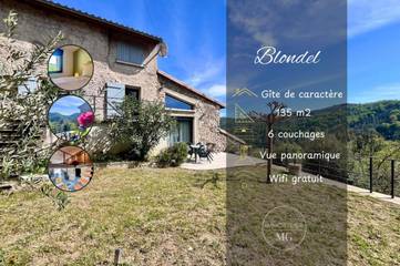 Gîte pour 6 personnes, avec terrasse et jardin à Saint-Jean-de-Muzols