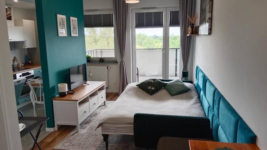 Apartament wakacyjny dla 2 osób, z Taras i Widok w Konin