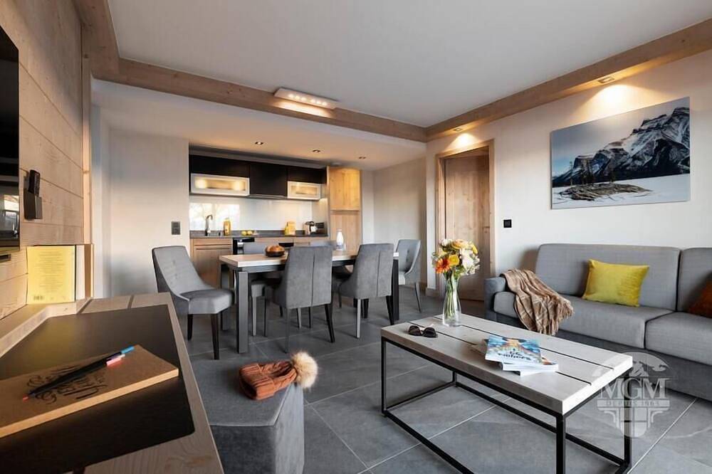 Ganze Wohnung, Wifi, blick berg, fitness, schwimmbad, sauna, hammam, balkon, parkmöglichkeiten, fernseher in Valmorel, Les Avanchers-Valmorel