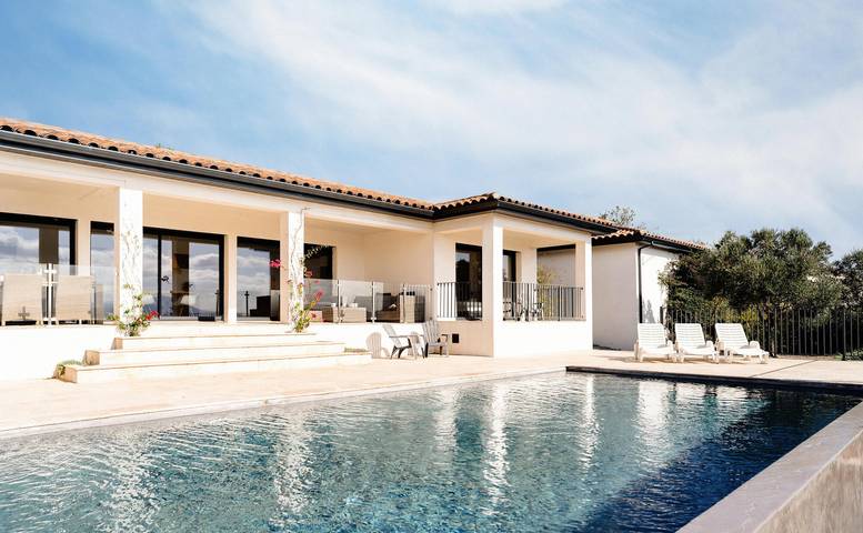 Gîte pour 8 personnes, avec piscine et jacuzzi à Azille