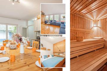 Ferienhaus für 8 Personen, mit Garten und Sauna sowie Seeblick und Ausblick in Drei Kaiserbäder