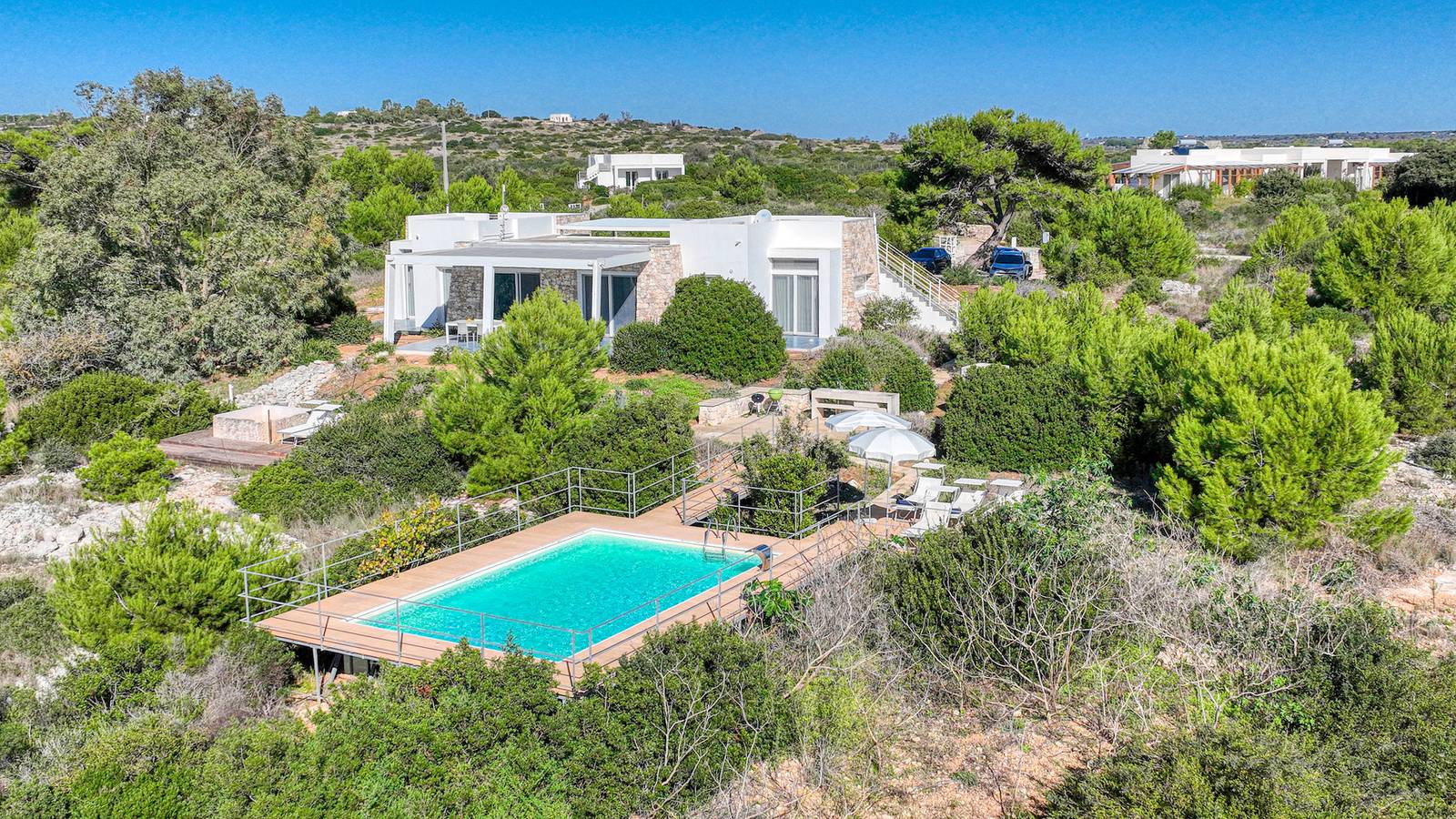 Superbe villa avec piscine & vue mer 180° in Salve, Golfe de Tarente