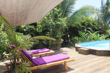 Cottage pour 2 personnes, avec piscine et jardin ainsi que jacuzzi et terrasse à Lamentin (Guadeloupe)