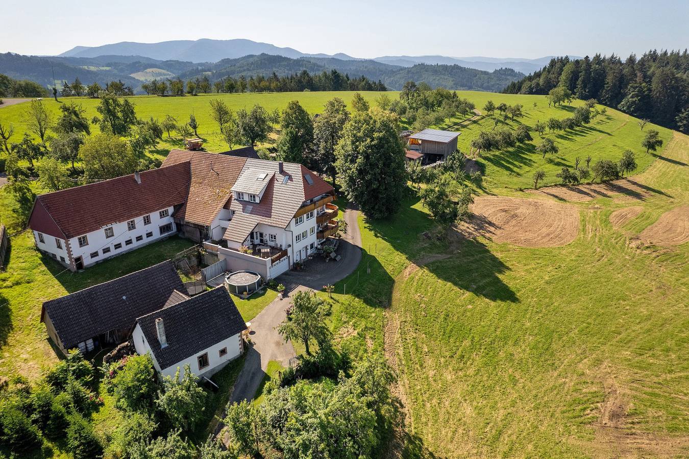 Ganze Wohnung, Ferienwohnung 'Budererhof' mit Bergblick, Gemeinschaftsterrasse und Wlan in Freiamt, Südschwarzwald