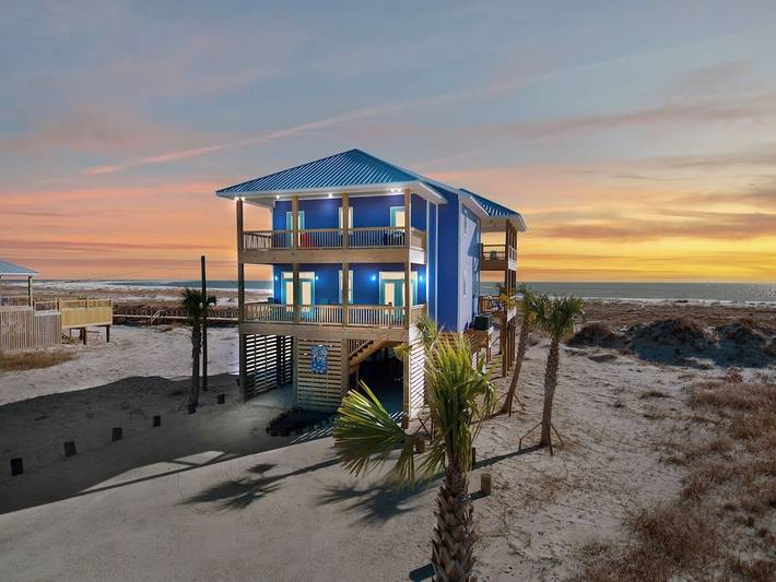 Vacation house for 12 people, with balcony and hot tub in Dauphin Island