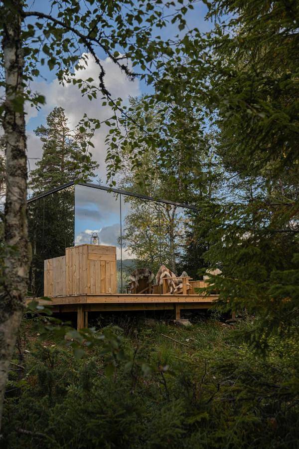 Kemping dla 3 osób, z Taras i Ogród oraz Sauna i Widok na jezioro w Norwegia