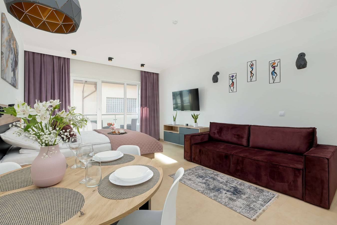 Ganze Ferienwohnung, Air-conditioned Studio with Balcony | 500 m to the Beach in Mielno, Jezioro Jamno