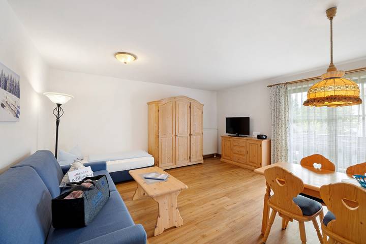 Studio entier, Studio 'Fewo Brünnstein- N°42 : piscine, sauna, vue sur la montagne, jardin commun, Wi-Fi in Oberaudorf, Alpes bavaroises
