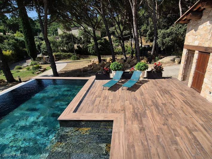 Location de vacances pour 3 personnes, avec Terrasse et Jardin ainsi que Piscine et Vue à Rochegude - 2