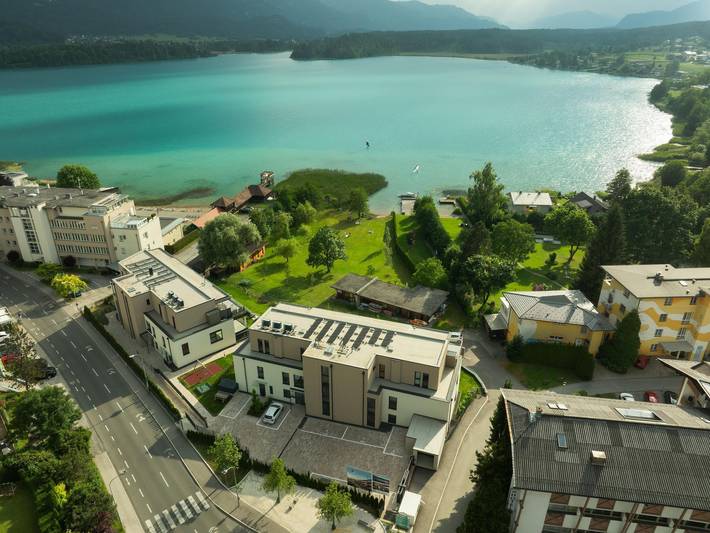 Ferienwohnung für 4 Personen, mit Terrasse und Garten sowie Seeblick am Faaker See