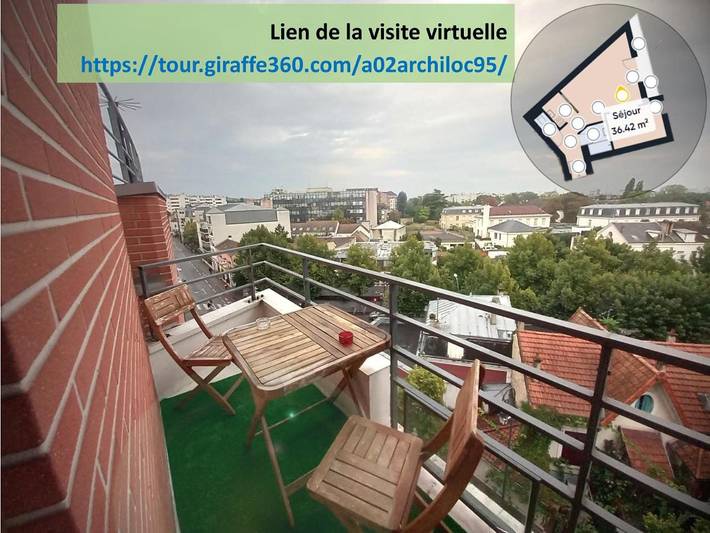 Appartement de vacances pour 4 personnes, avec Balcon ainsi que Terrasse et Vue