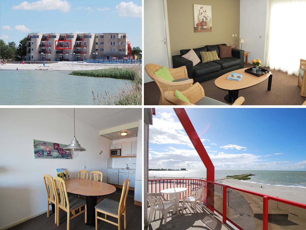 Entire apartment, Beach Resort Makkum — Apartment Zuiderzee State - 4 people in Makkum, Lake Ijssel
