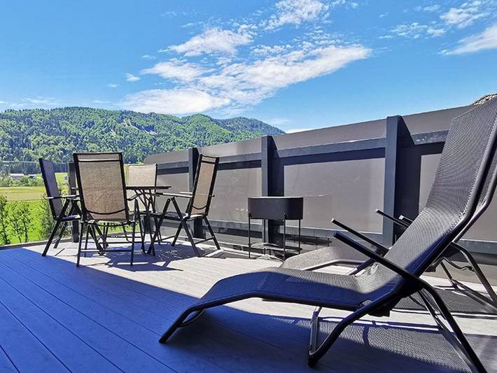 Ferienwohnung für 2 Personen, mit Balkon und Terrasse sowie Ausblick in Mondsee (Stadt)