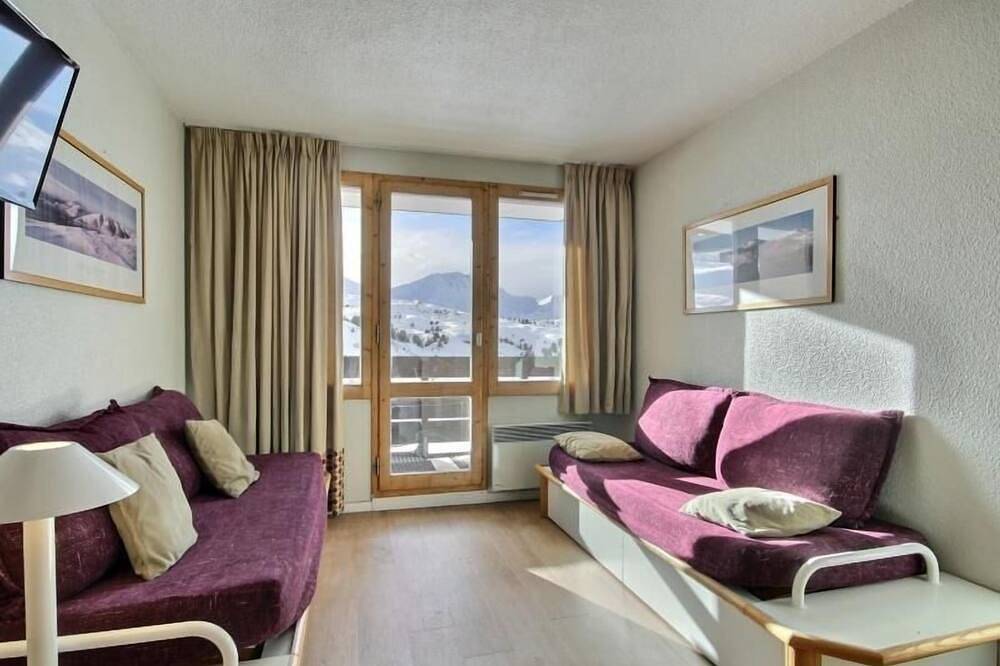 Ganze Wohnung, Ski-in/Ski-out Apartment, 6 Personen, in der Nähe von Geschäften in Belle Plagne, La Plagne-Tarentaise