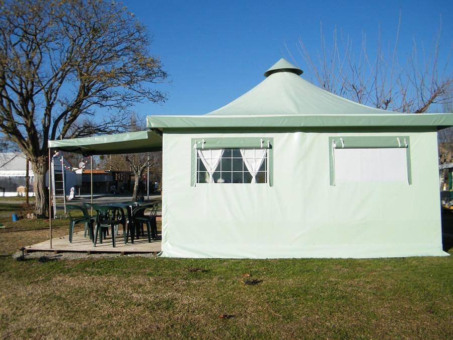 Camping Les Eychecadous - Bungalow de lona 6 personas - Cyrus sin instalaciones sanitarias in Artigat, Ariège