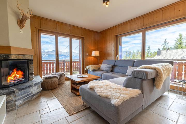 Vakantieappartement voor 6 personen, met Balkon en Sauna in Veysonnaz