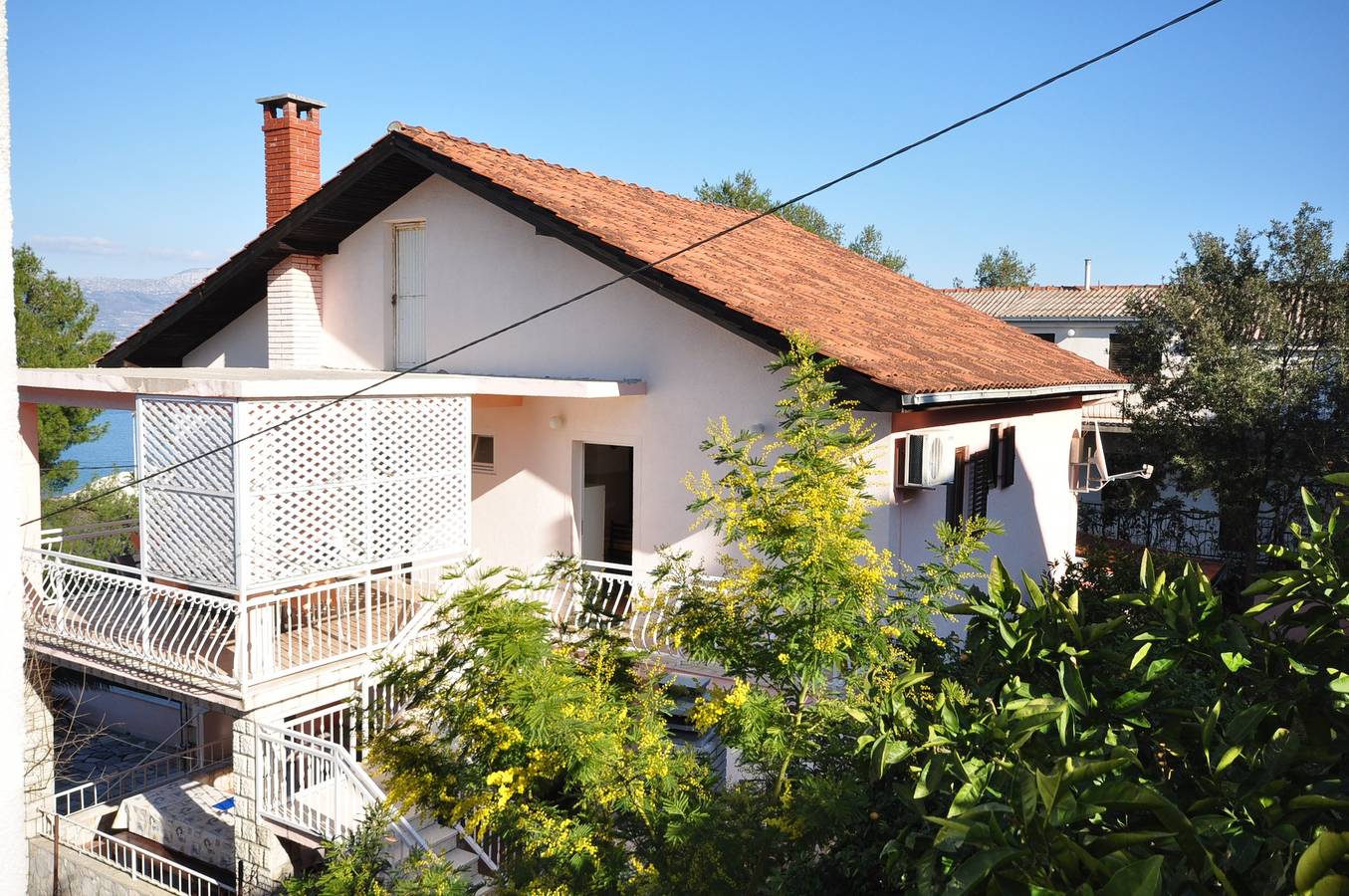Cały apartament, Jednopokojowy apartament przy plaży Arbanija, Ciovo -b in Arbanija, Čiovo