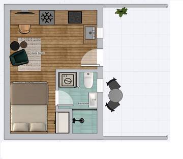 Studio für 2 Personen in Limassol, Südzypern, Bild 4