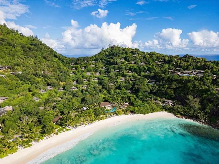 Bungalow für 3 Personen, mit Pool und Garten sowie Kinderpool, kinderfreundlich auf den Seychellen