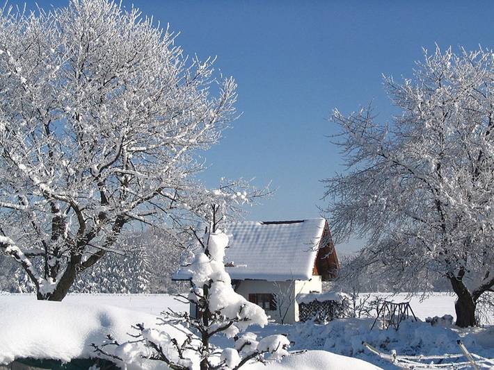 Ferienhaus für 5 Personen, mit Garten und Pool sowie Terrasse und Sauna, mit Haustier in Übersee