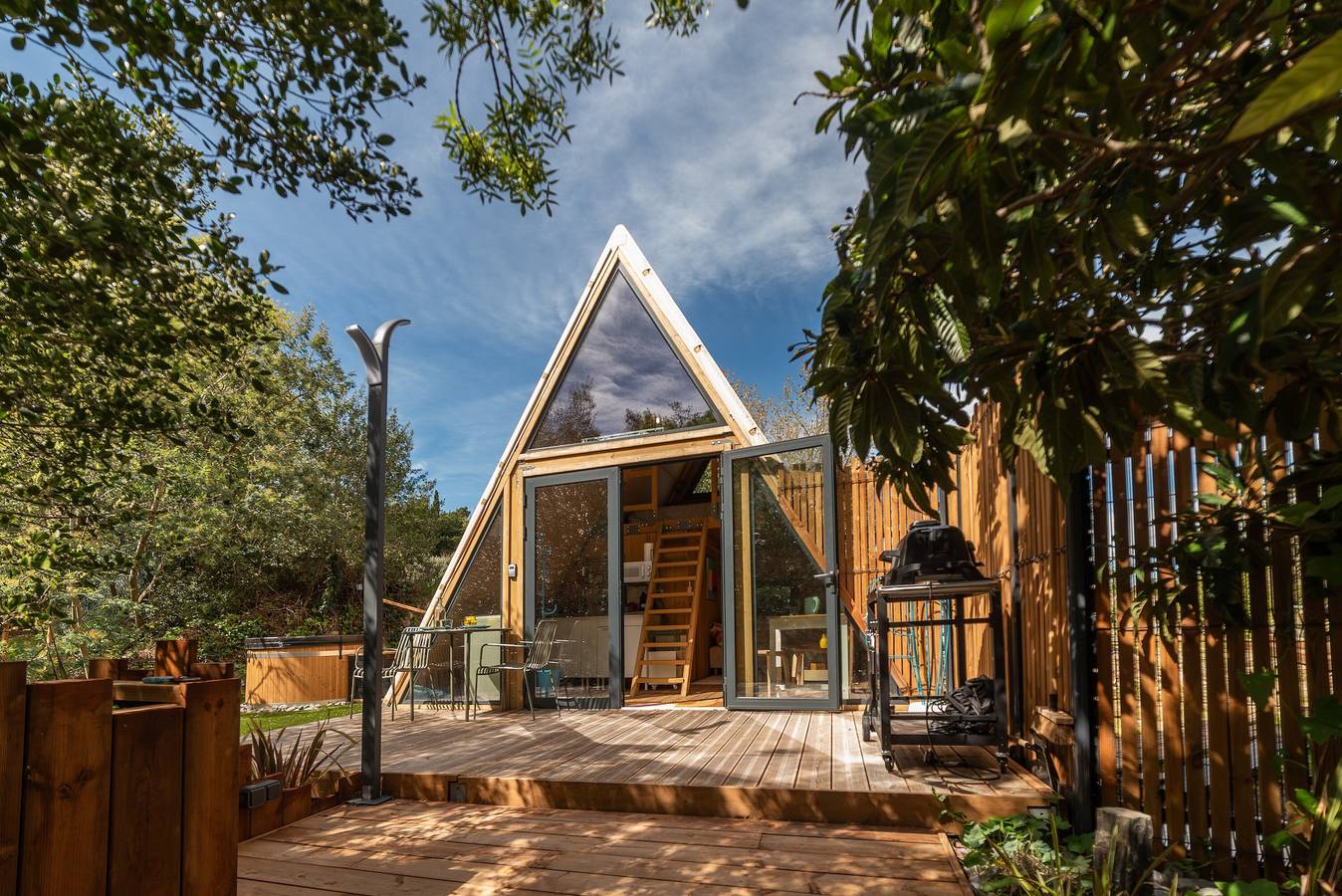 Tipi Lodge Glamp 'Marguerite' mit nordischem Bad, privater Terrasse und Klimaanlage in Le Boulou, Céret und Umgebung