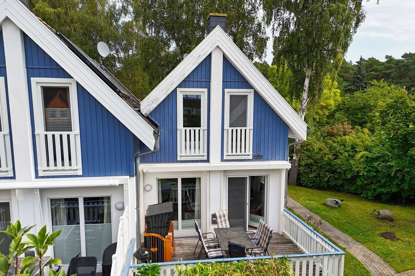 Strandnahes Ferienhaus mit Terrasse und eigener Sauna - Ferienhaus Cumulus in Breege, Rügen