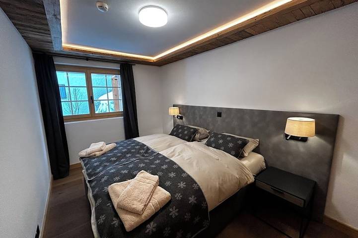 Ganze Wohnung, Neu mit spa : Komfortables 4-Zimmerwohnung für 6-7 Personen auf der unteren Etage gegenüber der Abfa in Grimentz, Anniviers