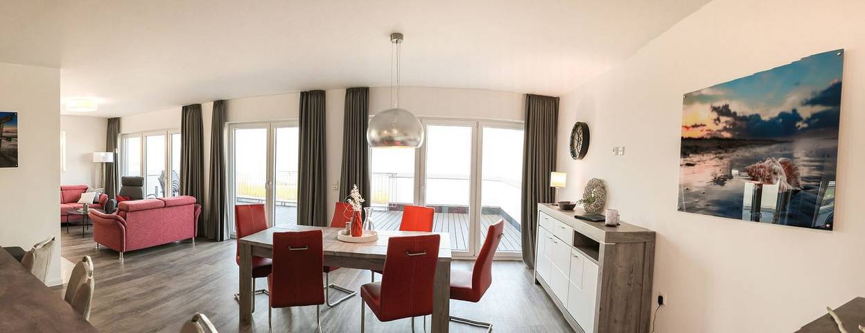 Ferienwohnung für 6 Personen, mit Sauna und Terrasse sowie Ausblick in Schillig - 2