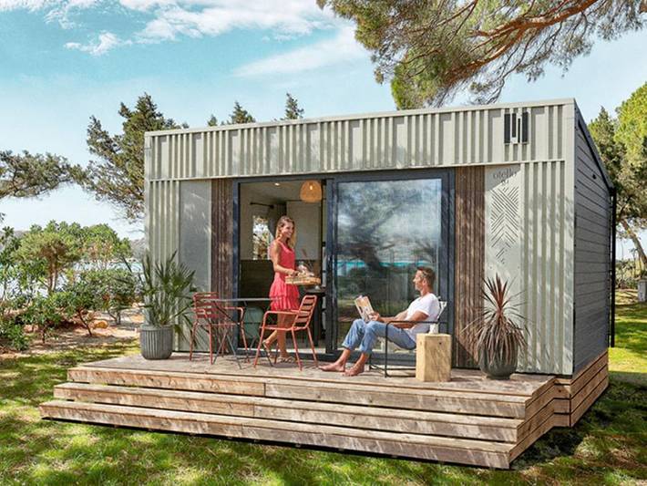 Mobil home pour 2 personnes, avec bassin pour enfant à Taden - 2