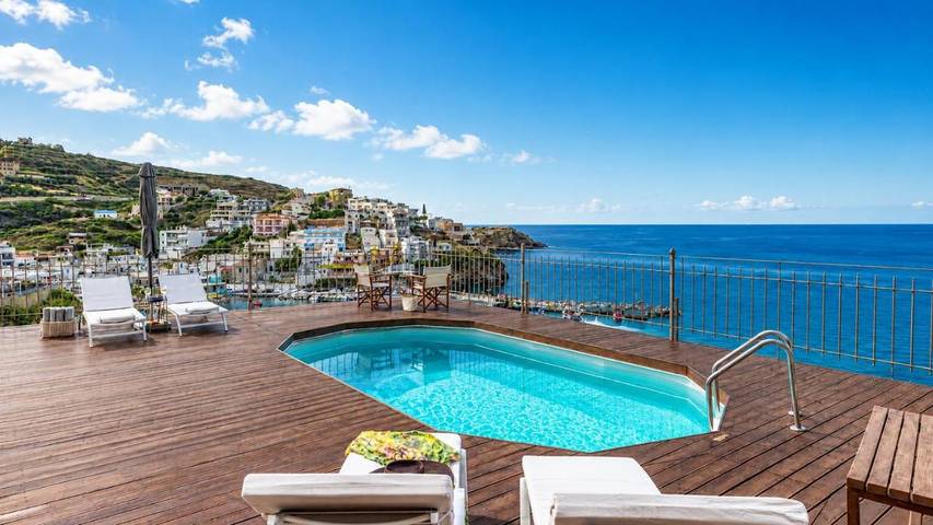 Maison de vacances pour 6 personnes, avec Balcon et Terrasse ainsi que Jardin et Piscine à Bali (Crète)