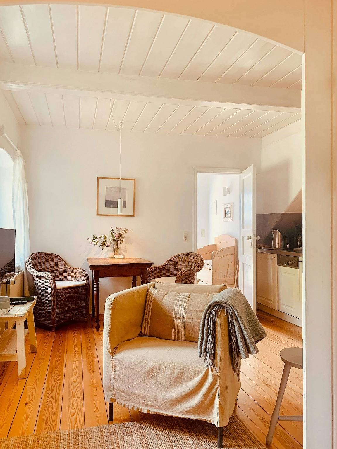 Ganze Wohnung, Apartment im Reetdachhaus nahe Flensburg in Habernis, Steinberg