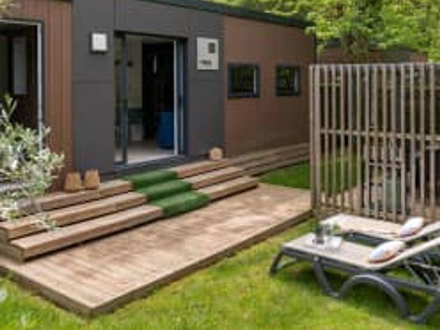 Camping Sandaya Les Rivages - Mobile home 6 persons - Cottage Taos 6p 3ch 2sdb Premium air conditioning in Millau, Parc naturel régional des Grands Causses