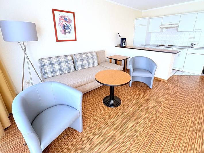 Ganze Ferienwohnung, Boddenhof Apartment 46 - ebenerdig, tierfreundlich - Ferienwohnung 46 – Helles Erdgeschossapartment mit Wlan und Terrasse in Buschvitz, Bergen auf Rügen und Umgebung