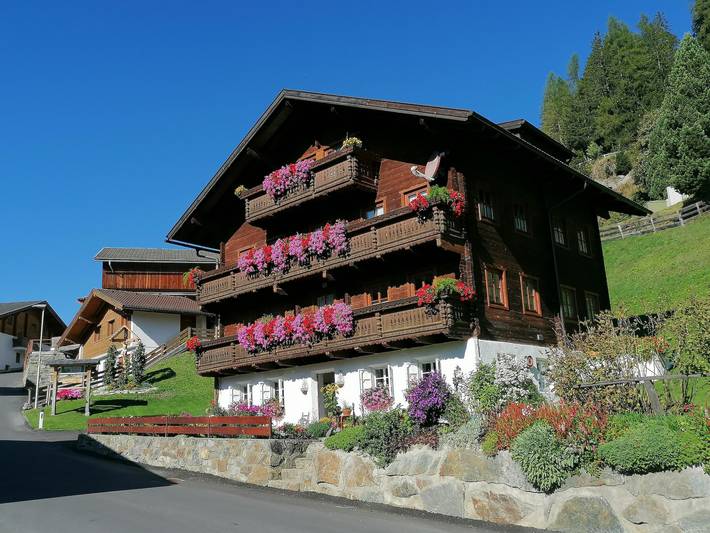 Ferienwohnung für 4 Personen, mit Garten und Balkon sowie Ausblick