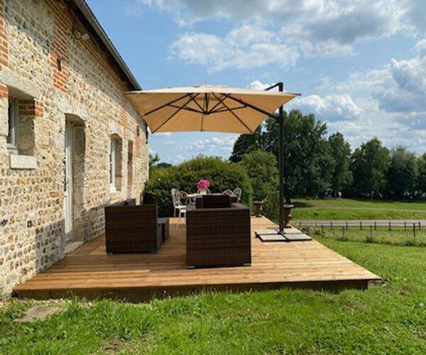 Gîte für 6 Personen mit Terrasse in Rives-en-Seine, Rouen und Umgebung