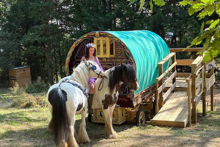 Glamping for 2 people, with garden, with pets in Forest of Dean