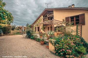 Chambre d’hôte pour 2 personnes, avec terrasse ainsi que piscine et jardin à Marcellus