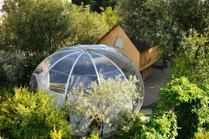 Tente pour 2 personnes, avec jacuzzi et sauna ainsi que piscine et jardin, adapté aux familles - 1