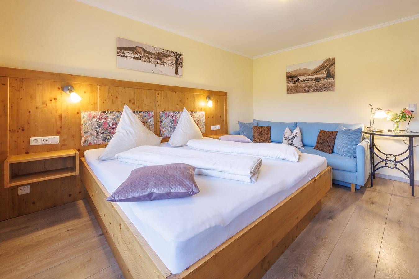 Ganze Ferienwohnung, Gästehaus Burghartswieser inkl. Chiemgaukarte - Appartement Hochfelln 30qm, Küche, 1 Wohnschlafzimmer, Wlan, max 3 Personen in Ruhpolding, Bayerische Alpen
