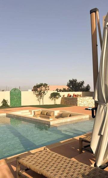 Chambre d’hôte pour 2 personnes, avec piscine ainsi que jardin et vue, animaux acceptés à Taghazout (village)