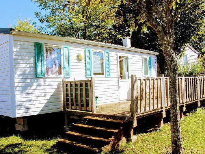 Camping Le Pontis - Mobilheim 6 personen - 3 Schlafzimmer in Verteillac, Périgord Vert