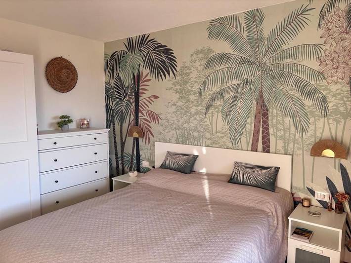 Ferienwohnung für 4 Personen, mit Balkon und Terrasse sowie Garten und Pool