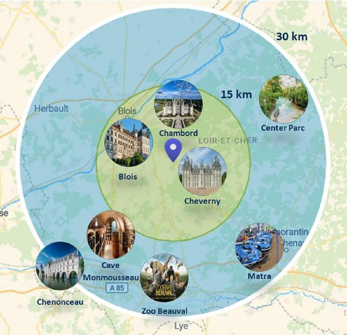 Location de vacances pour 6 personnes, avec jardin, animaux acceptés à Cour-Cheverny - 3