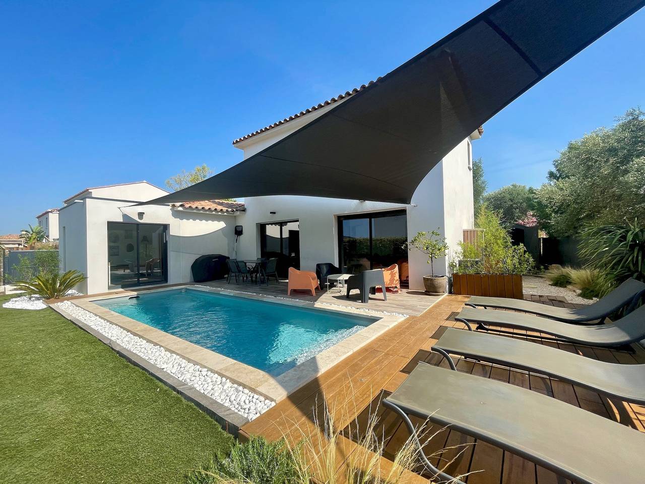 Villa 3 chambres, piscine, petanque, clim in Le Castellet, Toulon region