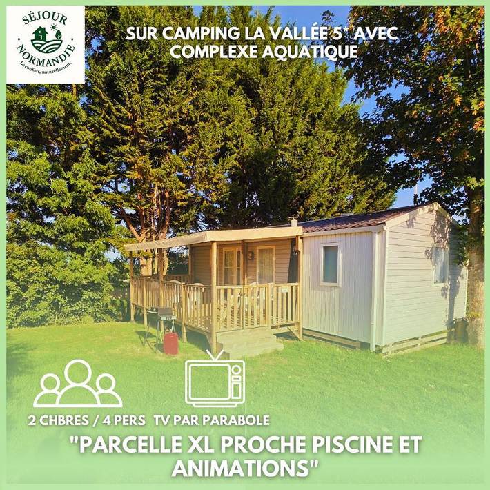 Camping pour 4 personnes, avec jardin et piscine