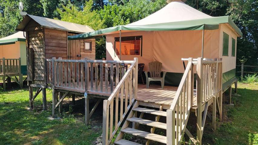 Camping pour 6 personnes, avec Terrasse et Jardin