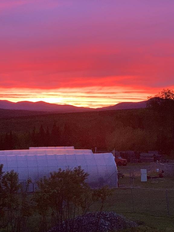 Post and beam cabin with bunk beds in Piscataquis County
