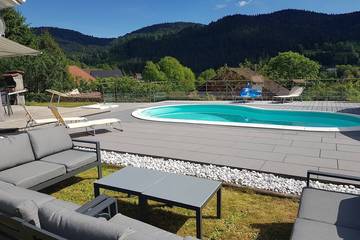 Chalet pour 8 personnes, avec jacuzzi et jardin à Ventron