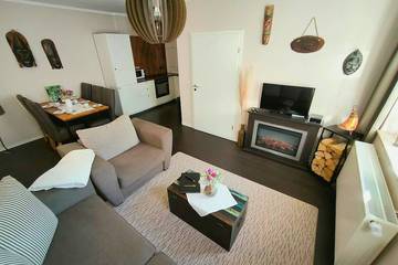 Ferienwohnung für 5 Personen, mit Garten und Pool, mit Haustier in Mühlhausen