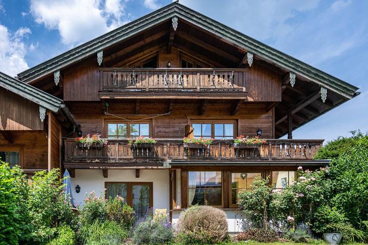 Ferienwohnung für 4 Personen, mit Balkon und Garten sowie Sauna in Ruhpolding